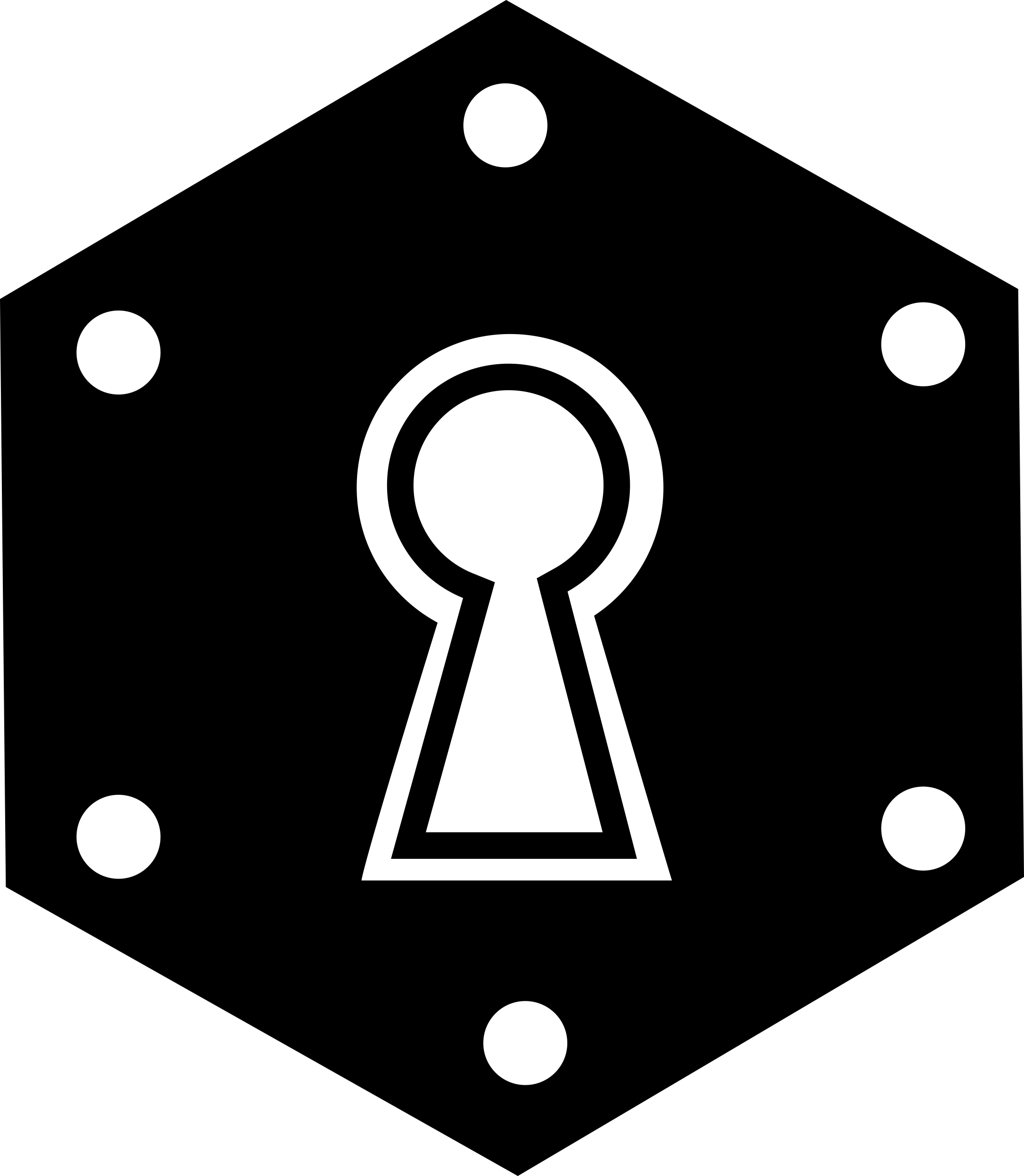 Hexagon Shaped Keyhole Variant Outline Icon Svg Set Free Vectors